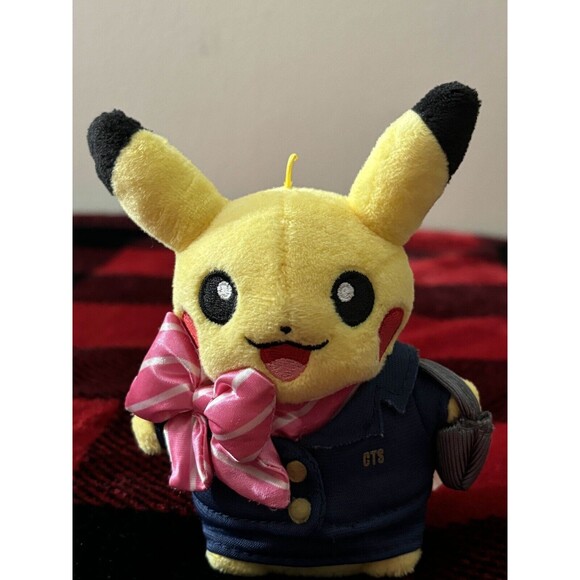 Pokemon Center 2015 Chitose Airport Pikachu Hostess Plush 5" Nintendo Cute - Picture 1 of 8